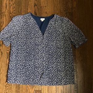 Blue and white J Crew women’s blouse